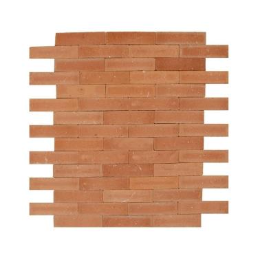 Imagem de Revestimento Cerâmica Natural - Tijolinho Ravena Rosato 6,3x24,3cm Salmão