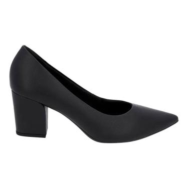 Imagem de Sapato scarpin Usaflex Z7614 Feminino Preto em couro casual