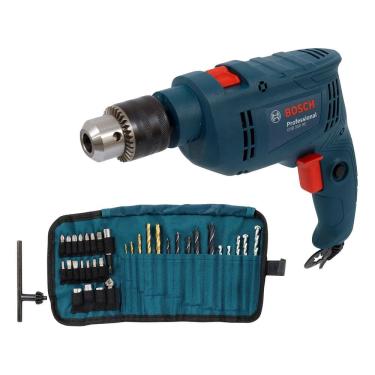 Imagem de Furadeira De Impacto Pro 550w 127v Acessorios - Bosch Azul