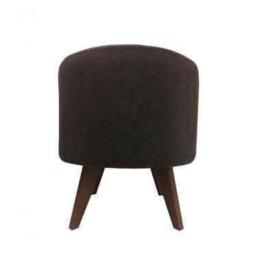 Imagem de Puff Pé Palito Redondo Não é Segredo Suede Animale Marrom Escuro 40x45