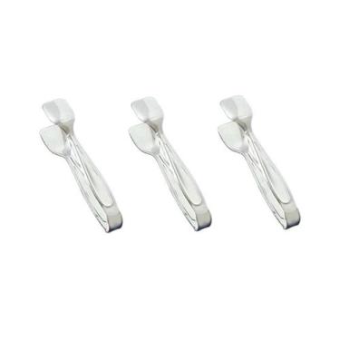 Imagem de Kit 3 Pinças Pegador para Gelo Churrasco Salgado Doces Buffets e Resta