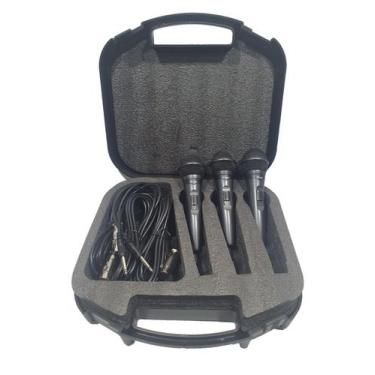 Imagem de Microfone Stagg SDM15 Kit com 3 Com Cabo - Izzo