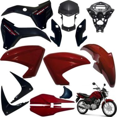 Imagem de Kit Carenagem Cg Fan 125 Modelo 2014 / 2015 Completo Modelo Gasolina -
