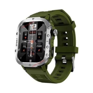 Imagem de Relógio Inteligente Militar Masculino 2.01" Com Chamada Bluetooth Por 