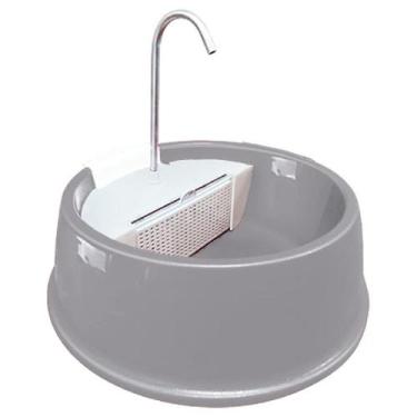 Imagem de Fonte De Água Bebedouro Autômatico para Cães e  Gatos Cor Cinza Bivolt