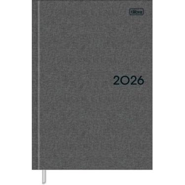 Imagem de Agenda Executiva Costurada Diária 13,4 x 19,2 cm Milano Chumbo 2026 65