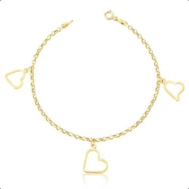 Imagem de Pulseira Feminina Ouro18k Elo Português Berloques  - Sofistgold