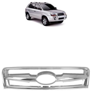 Imagem de Aplique Grade Dianteira Tucson 2005 2006 2007 2008 Cromado - Automotiv