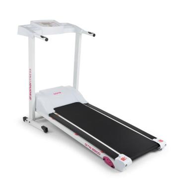 Imagem de Esteira Elétrica Dobrável Sano Fitness 2.5HP com Inclinação Branco/Rosa