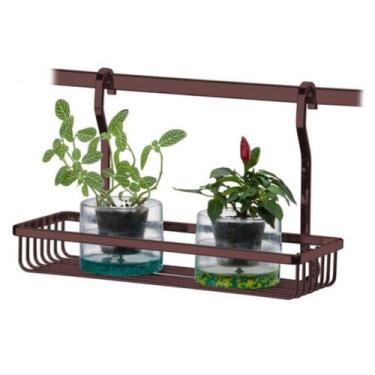 Imagem de Cesto Multiuso Para Barra De Cozinha Aramado Decoração Vaso De Plantas