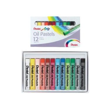 Imagem de Giz Oil Pastel Óleo Pentel Arts 12 Cores PHN-12U