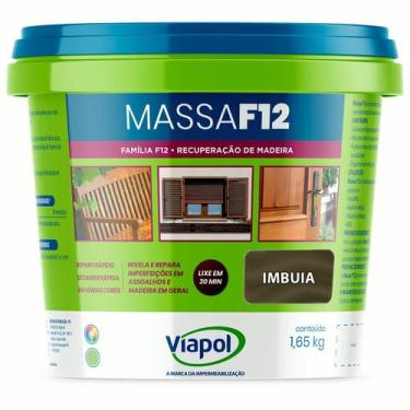 Imagem de Massa Calafetar Correção Madeira Viapol F12 1,65Kg Imbuia