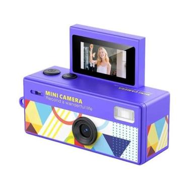 Imagem de 180 graus Câmera Digital Flip Screen Com Chaveiro, Mini Filmadora Retr