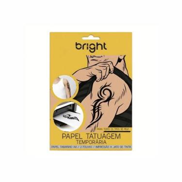 Imagem de Papel Tatuagem Temporária Folha A4 Jato De Tinta Bright