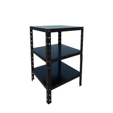 Imagem de Estante Aço Pequena p 45kg 3 Bandejas Bipartida 65cm x 40cm x 40cm Var