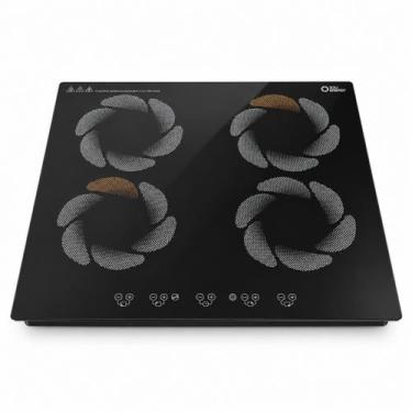 Imagem de Fogão Cooktop 4 Bocas Indução Embutir 7200W Turbo Touch Sou Energy Pre
