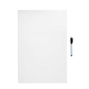Imagem de Quadro Mural de Fotos E Recados Branco Liso 40X60 Cm De Metal + Caneta Com Apagador Acabamento Brilhante