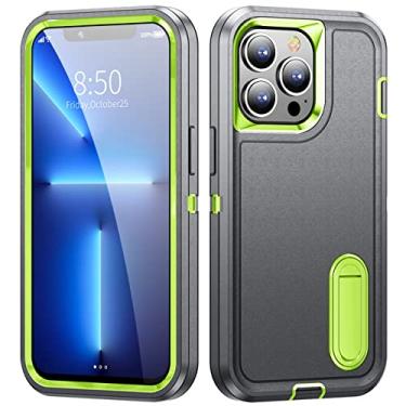 Imagem de Capa de defesa à prova de choque de armadura pesada para iphone 13 pro max 12 pro 11 pro max suporte de metal proteção de grau militar capa traseira, cinza, verde, para iphone 11 pro max