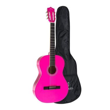 Imagem de Violão Infantil MICHAEL Go Play VM13E (9 a 12 anos) 3/4 Pk - Cordas de Nylon - Rosa