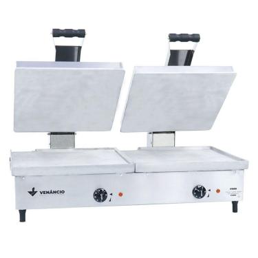Imagem de Chapa Sanduicheira Elétrica de Aluminio Venâncio Conjugada 67 cm com 2 Prensas SCE70A2P 220V