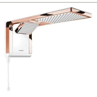 Imagem de Lorenzetti Ducha Acqua Duo Ultra Branco Rose Gold 6800W 220V