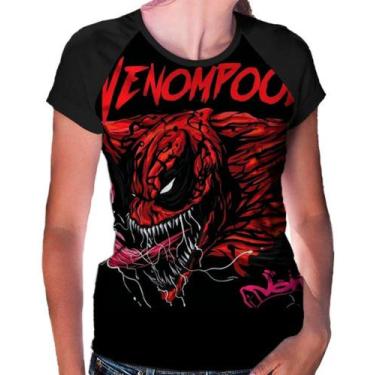 Imagem de Camiseta Raglan Baby Look Venompool Deadpool Venom Ref:417 - Smoke
