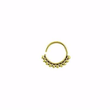 Imagem de Piercing Argola Bolinha Delicada Aço PVD Gold 8mm