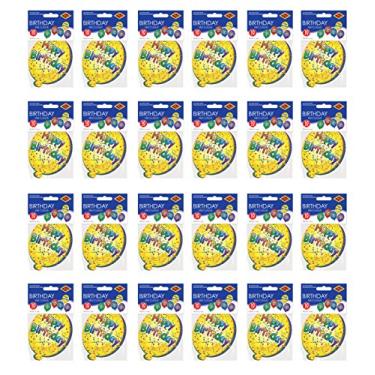 Imagem de Beistle S57462AZ24 Mini Happy Birthday Cutouts 240 Piece, 4.5", Multicolor