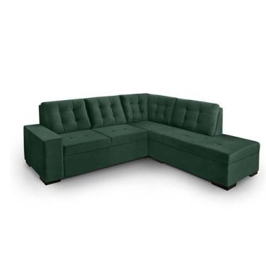 Imagem de Sofa De Canto Com Chaise Roma Verde A90 - Luapa