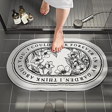 Imagem de SHENGANG Tapete de banheiro Microfibra Banheira Piso Lateral Antiderrapante Tapetes Higiênicos Capacho para Chuveiro, 1,50x80cm