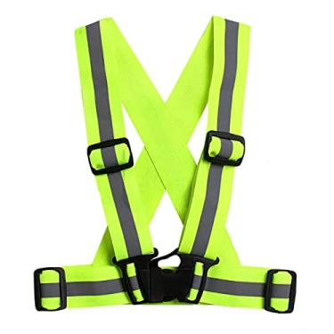 Imagem de TECKEEN Colete refletivo com faixa ajustável de alta visibilidade segurança corrida corrida ciclismo