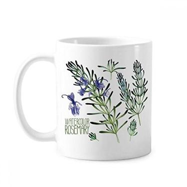 Imagem de Roxa lavanda aquarela flor planta caneca cerâmica cerâmica xícara de café porcelana louça