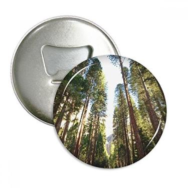 Imagem de Emblema multifuncional com ímã de geladeira e cenário de natureza da floresta verde