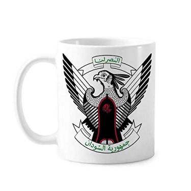 Imagem de Caneca com emblema nacional da África do Sudão Caneca Cerâmica Café Porcelana Utensílios de Mesa