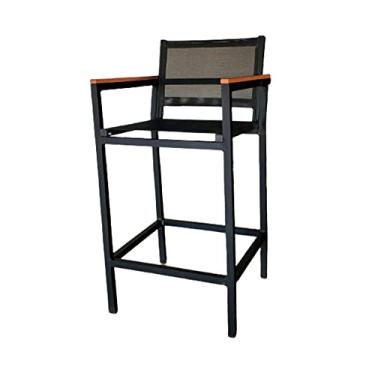 Imagem de Banqueta Perpétua Alta De Aluminio E Tela Sling Para Balcão