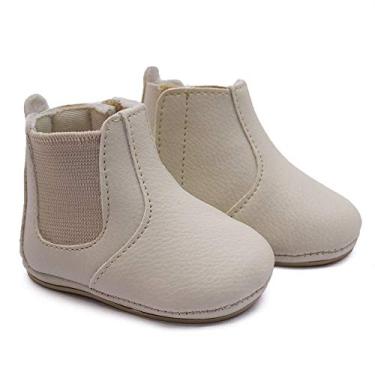 Imagem de Sapatinho Botina Infantil Casual Primeiros Passos Bebê BE01 Dt (15, Gelo)