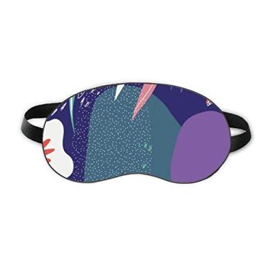 Imagem de Blue Abstract Plants Art Pattern Sleep Eye Shield Soft Night Vlindfold Shade Cover