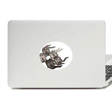 Imagem de Adesivo de notebook com cinco Goblins em vinil com emblema de tinta chinesa