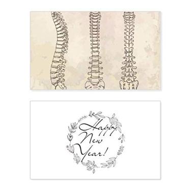 Imagem de Skeleton Sketch Spine Human New Year Festival Cartão de felicitações Bless Message Present