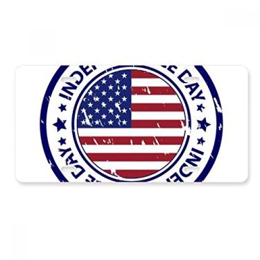 Imagem de DIYthinker Bandeira do Dia da Independência dos EUA, placa de automóvel, decoração de placa de carro