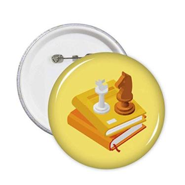 Imagem de Game Entertainment Chess Book Pin Emblema Emblema Acessório Decoração 5 peças