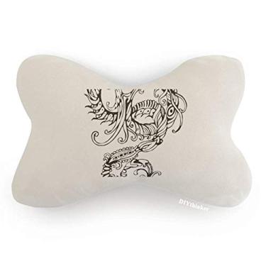 Imagem de Pintura de linha dragão cultura chinesa arte acabamento de carro, almofada almofada para apoio de cabeça