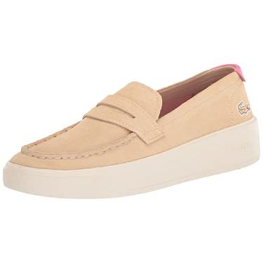 Imagem de Lacoste Loafer Casual Híbrido Masculino, Bronzeado/Branco claro, 12