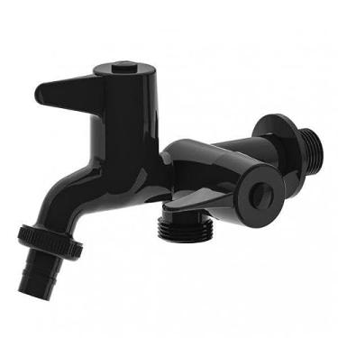 Imagem de JAPI 1134IHK Torneira para Maquina Lavar, Parede Abs, Preta, 1/4 Volta Ihk