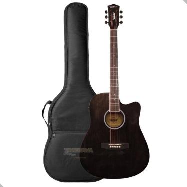 Imagem de Violão Aço Eletrico Waldman Dce141 Gy + Capa