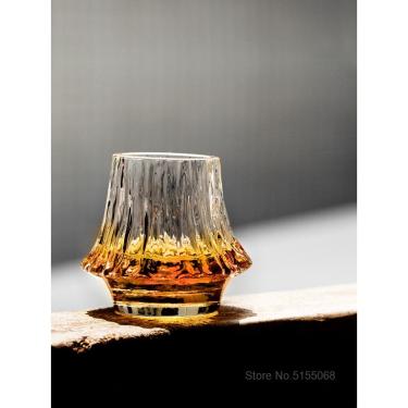 Imagem de 2pcs Japão Fuji Mountain Irregular Old Fashioned Whisky Glass Volcanic Wine Cup Artwork Present Box Whisky Tumbler Brandy Snifter Vidro à moda antiga