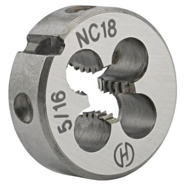 Imagem de Aceteel 5/16" - 18 UNC molde redondo, matriz de rosca para máquina de mão direita 5/16" x 18 UNC