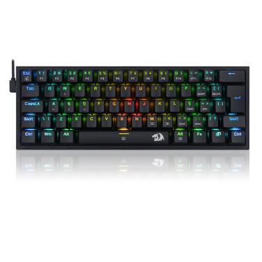 Imagem de Teclado Mecânico Gamer Redragon Fizz Switch Brown RGB C/Fio Preto