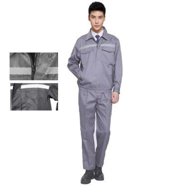 Imagem de Conjunto Uniforme Segurança Profissional EPI Faixa Refletiva Contruçao Civil Obra Mecanico Operario Eletrcista Trabalho Serviço