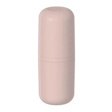 Imagem de Porta Escova de Dentes com Tampa Bold Rosa Duna para Banheiro Lavabo Pia Ou